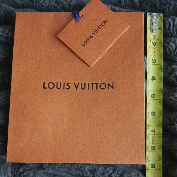 Louis Vuitton Bold Orange Gift Bag with Blue Accent - Picture 5 of 6